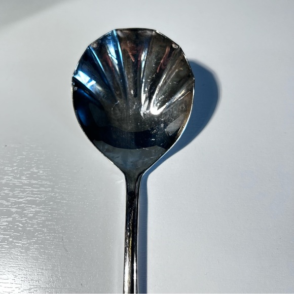 Retroneu Korea Stainless Serving Spoon Flatware Intricate Ornate Design - Picture 2 of 8